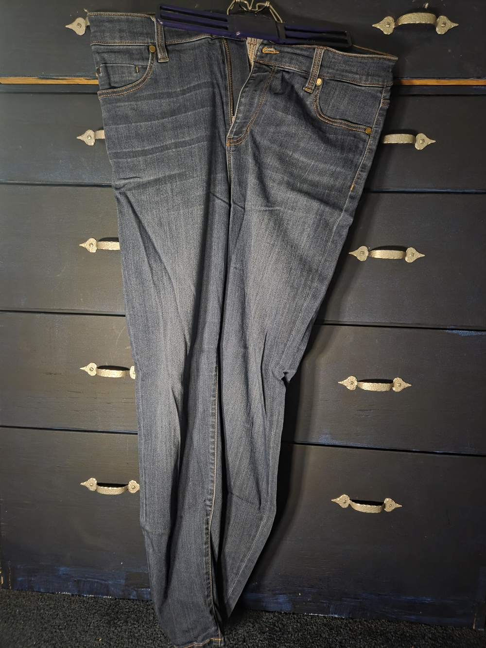Womens Liverpool 12/31 stretchy jeans, Medium wash